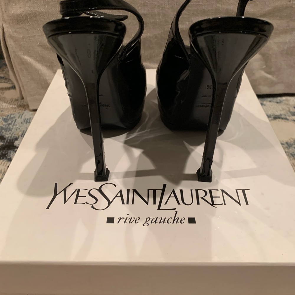 YSL Tribute Too 105 Black Slingback